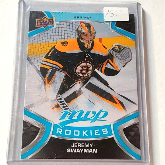 Jeremy Swayman Boston Bruins Goalie MVP Rookie Card 2021/22 - Picture 1 of 2
